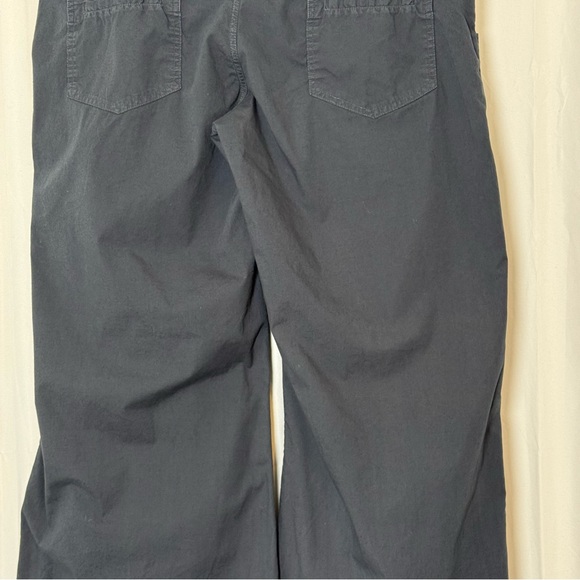 XCVI Rebecca Wide Leg Pants Cotton Stretch Navy Blue Womens Large - Picture 8 of 12
